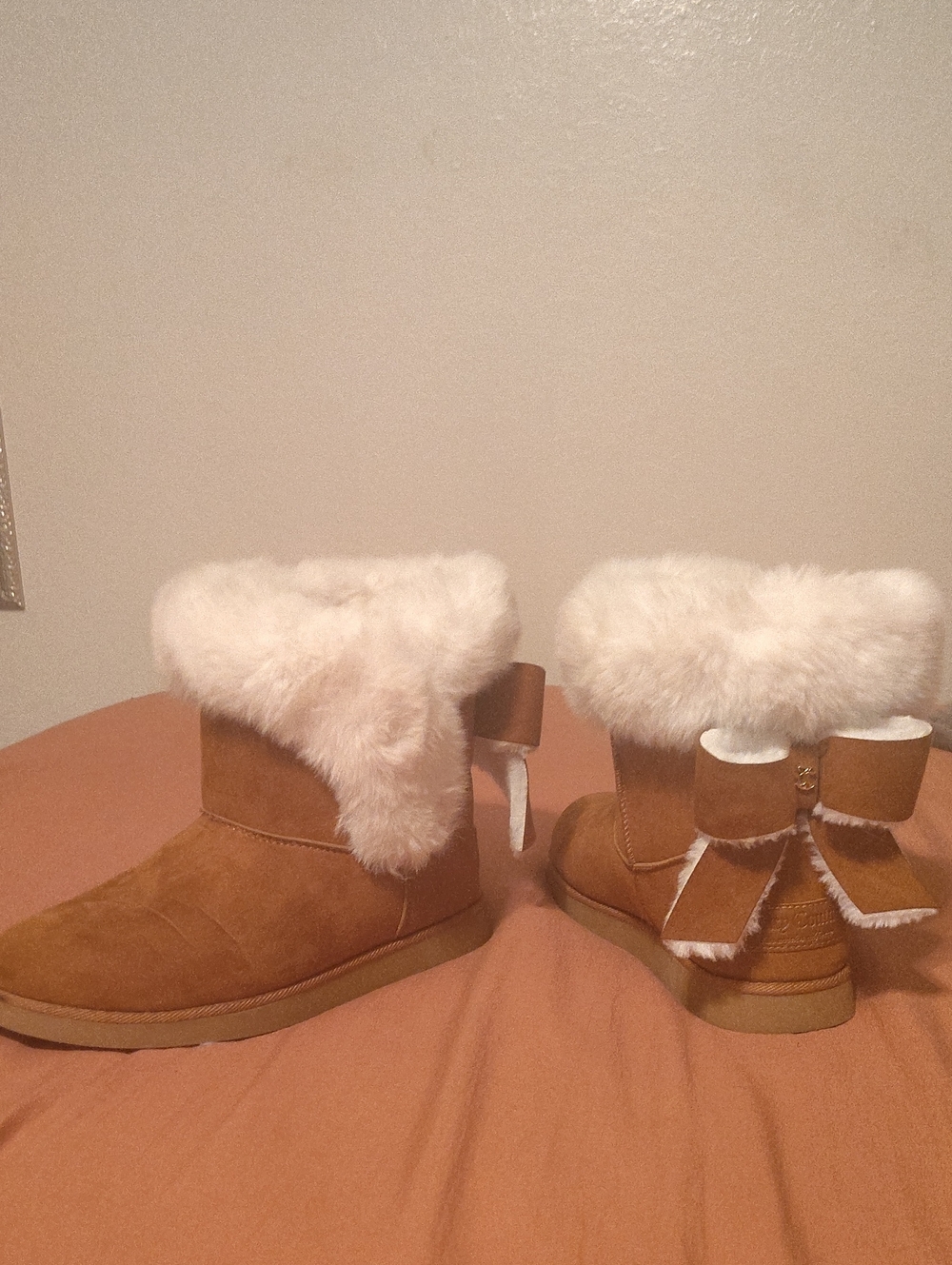 Juicy Couture Kenia 71.3 Fur Cuff Winter Boots US 7.5 Brown